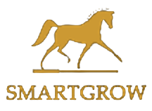 Smartgrow logo: a gold horse above the word Smartgrow